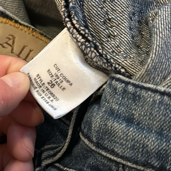 Vintage Allen B. Allen Schwartz Faded Embellished Flare Bell Bottom Jean size 26 - Picture 7 of 11